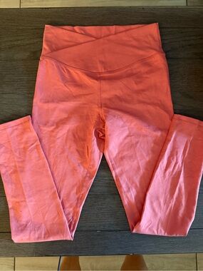 Girls Old Navy Coral High-Waist criss cross front Leggings size XL 14/16 NWOT